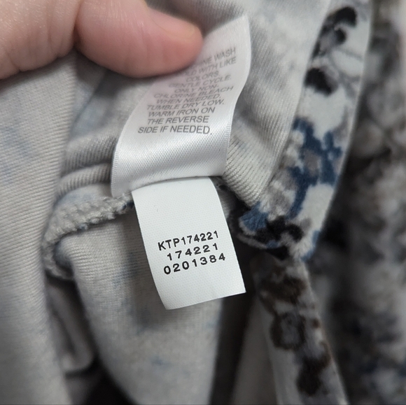 J.Jill Velour Branch Print Tunic Comfort Comfy Multi-color - Picture 13 of 13